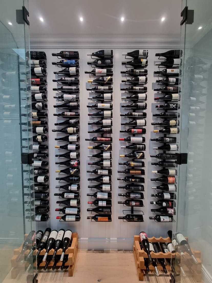 Wine rack lighting